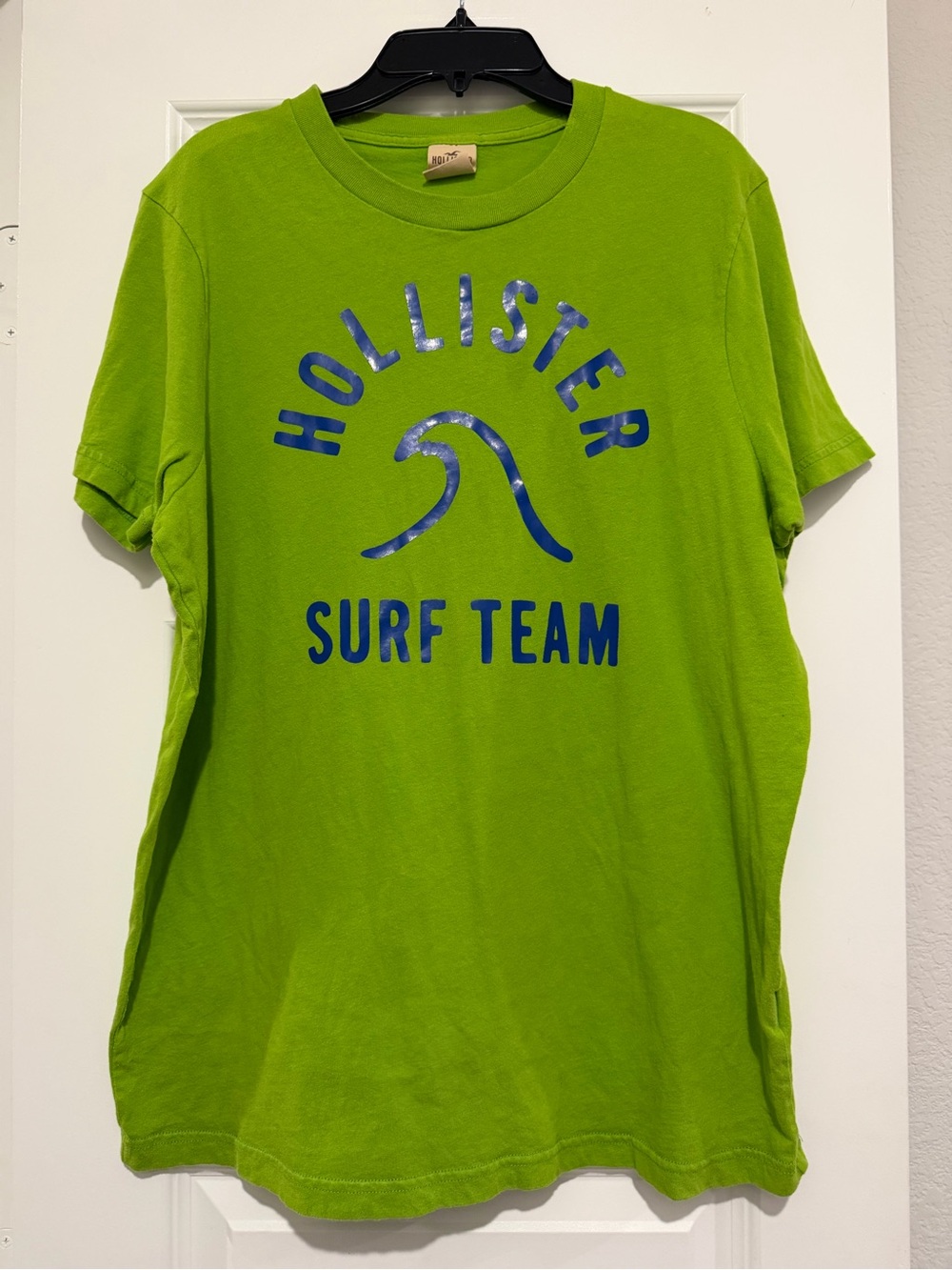 Y2K Hollister XL Lime Green Surf Team Graphic T-Shirt